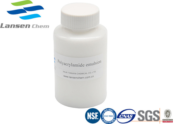 Emulsión catiónica del agua de la purificación de la poliacrilamida lechosa blanca de las sustancias químicas industrial