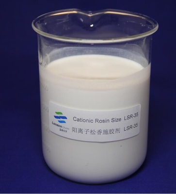 Emulsión blanca catiónica estable pH 2-4 Eco del contenido sólido de la talla 35% de la resina amistoso