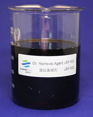 agente Oily Wastewater Yellow Brown amarillento LSY-502 líquido del retiro del aceite de la eficacia alta del valor de pH 2-5