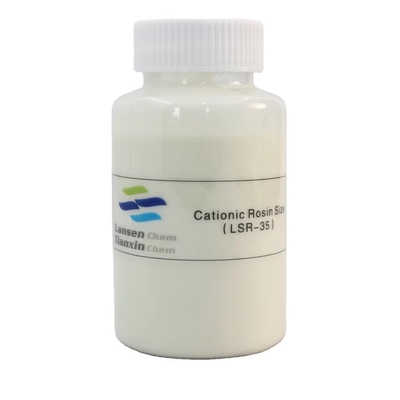Papel revestido con emulsión estable 35% Agente de dimensionamiento de resina catiónica