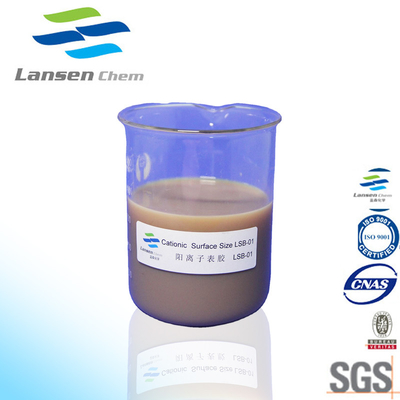 Almacenamiento superficial catiónico de Cardboard Papermaking pH 2-4 de apresto de la sal de amonio de cuaternario