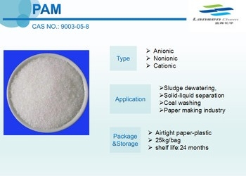 Agente auxiliar de Pam Powder Domestic Sewage Chemical de la poliacrilamida cuaternario
